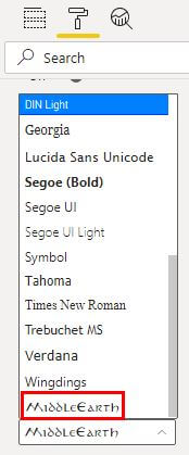 Custom font is now available in Power BI