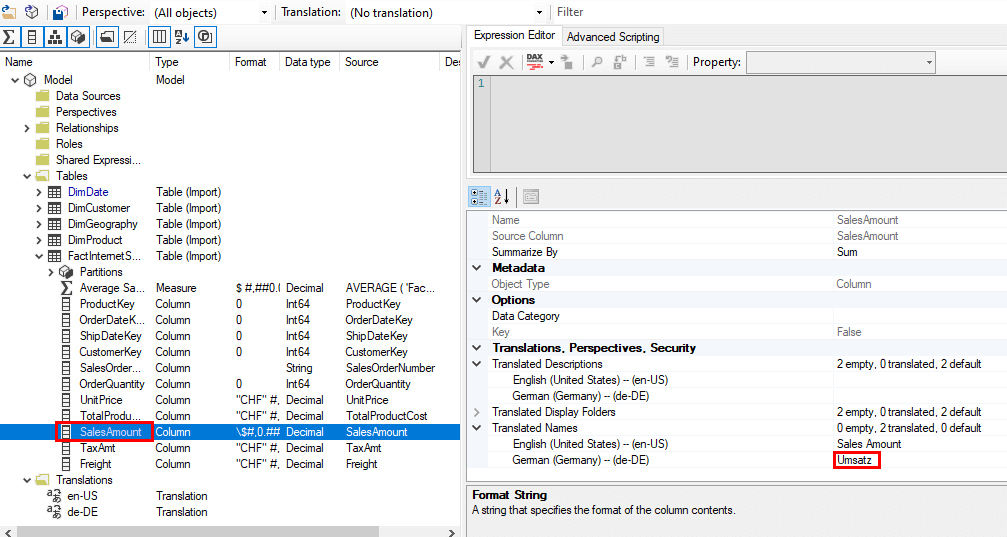 Translating a column in Tabular Editor