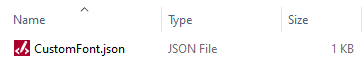 Exportierte Design JSON Datei