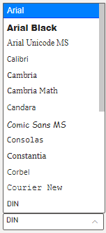 Standardschriftarten in Power BI