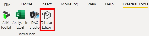 Start Tabular Editor from Power BI
