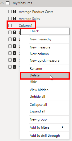 Delete the originally empty column