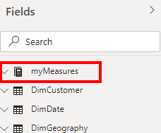 ... the logo has changed and the Measure table is in the first position