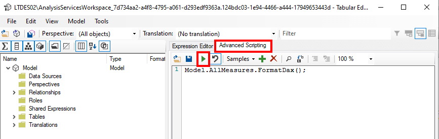 Automatically format all measures with Tabular Editor