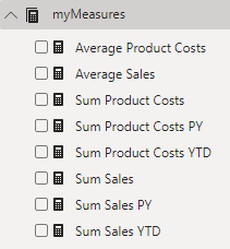 Beispiel einer Measure Tabelle