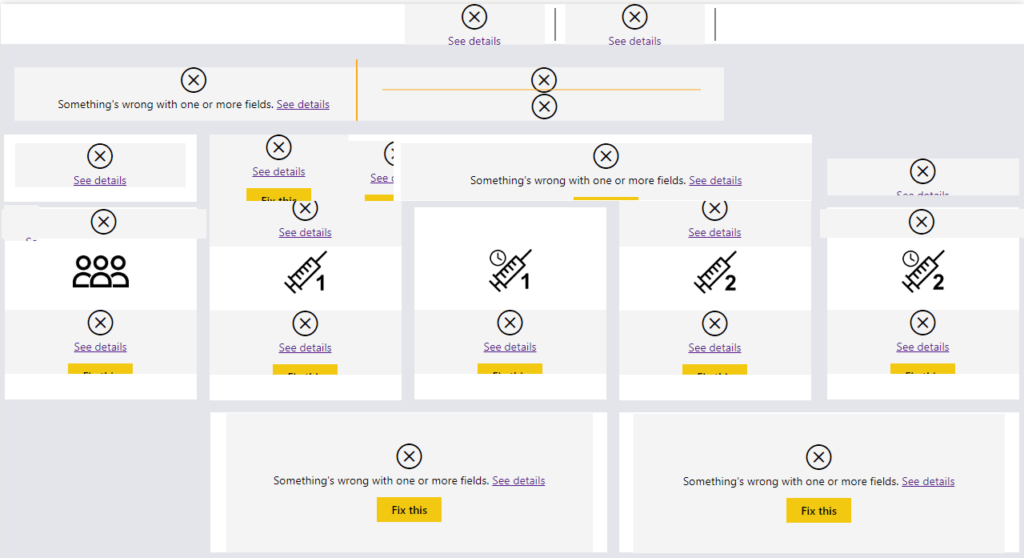 All visualizations generate an error message